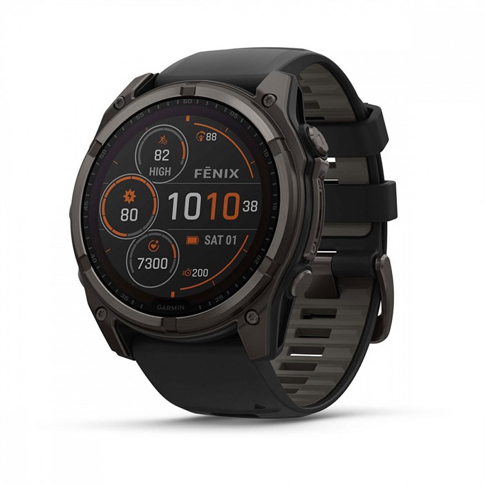 Умные часы Garmin FENIX 8 51 ММ Solar, Sapphire титановый угольно-серый с DLC-покрытием и черным ремешком 010-02907-11 2569 - фото 10393