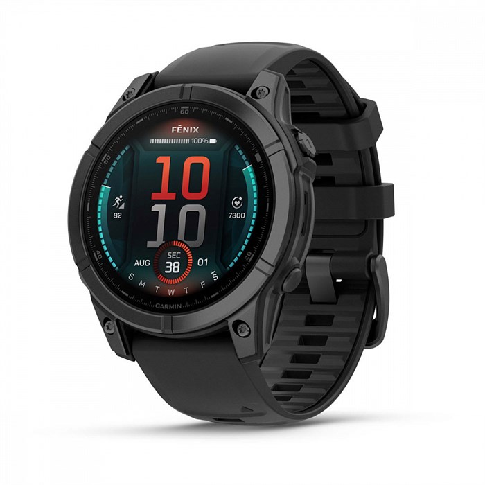 Умные часы Garmin fenix E - 47 мм, AMOLED серый безель, черный силиконовый ремешок  010-03025-01 010-03025-01 - фото 10447