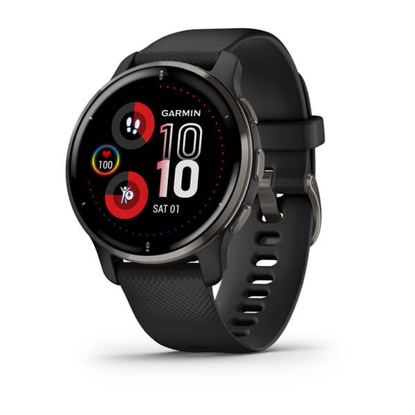 Умные часы Garmin Venu 2 Plus черные с серым безелем и силиконовым ремешком 010-02496-11 010-02496-11 - фото 4546