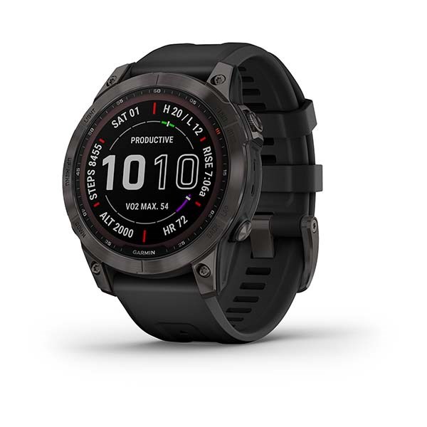 Garmin Fenix 7 Sapphire Solar титановый черный DLC с черным ремешком 010-02540-35 010-02540-35 - фото 4624