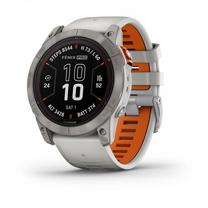 Garmin Fenix 7X Pro Sapphire Solar Edition Титановый корпус с дымчато-серым оранжевым ремешком (010-02778-15) 010-02778-15 - фото 6666