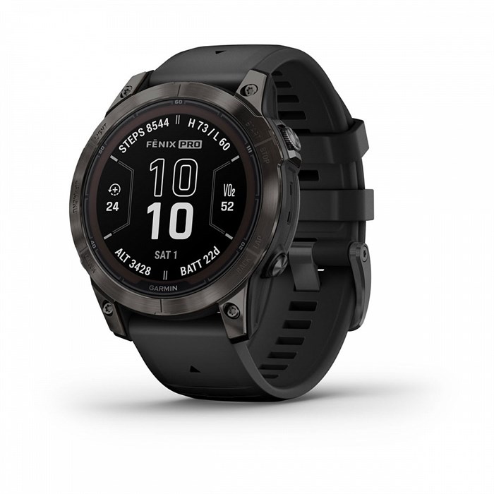 Умные часы Garmin Fenix 7 Pro Sapphire Solar титан DLC Carbon Grey с черным браслетом (010-02777-11) 010-02777-11 - фото 6686