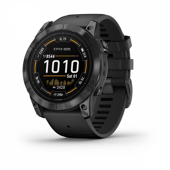 Garmin epix Pro (Gen 2) Standard Edition 51 мм, серый, черный силиконовый ремешок  010-02804-21 010-02804-21 - фото 6698