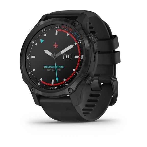 Garmin Descent Mk2s угольно-серый корпус с DLC-покрытием, черный силиконовый ремешок  010-02403-04 010-02403-04 - фото 7760