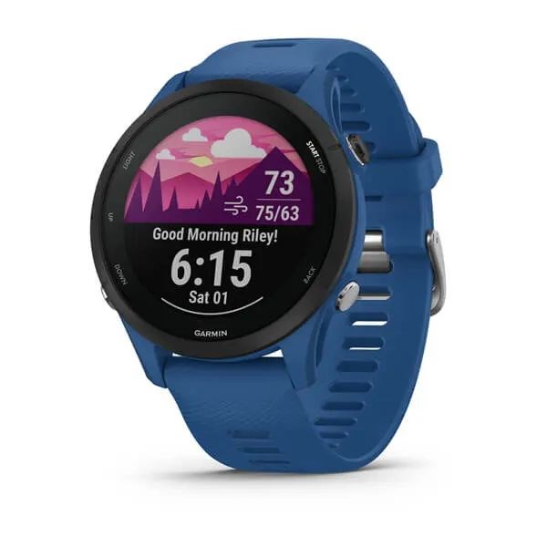 Часы для бега Garmin Forerunner 255 с синим ремешком Tidal Blue 010-02641-11 010-02641-11 - фото 7804