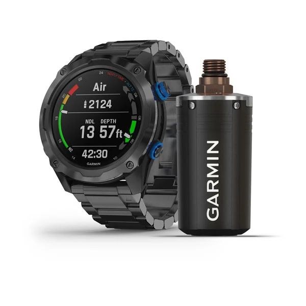 Garmin Descent Mk2i титановые с DLC-покрытием и черным титановым ремешком + датчик Descent T1 010-02132-12 010-02132-12 - фото 8194