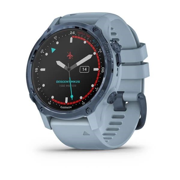 Garmin Descent Mk2s голубой корпус c силиконовым ремешком цвета морской пены 010-02403-07 2287 - фото 8714