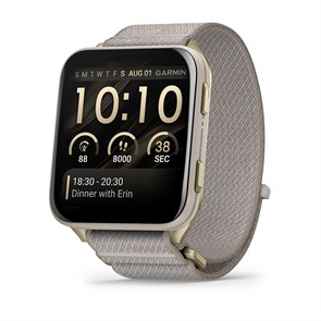 {{photo.Alt || photo.Description || 'Умные часы Garmin Venu X1 золотистые с титановой крышкой, серым нейлоновым ремешком  010-02980-09'}}