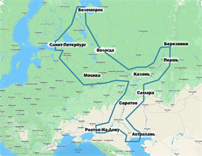 Карта для эхолота C-MAP RS-Y050 Запад России, внутренние пути 2911