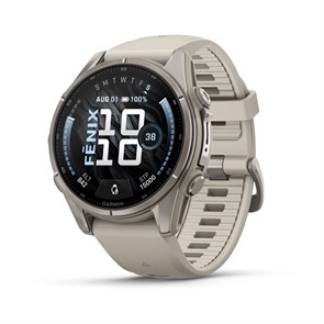 Часы Garmin Fenix 9 - 43mm, Titanium with Fog Gray Silicone Band 010-04761-01