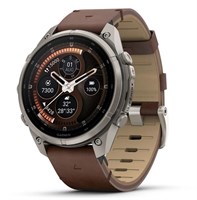 Garmin Fenix 9 Pro - 47mm, inReach, Titanium with Walnut Leather Band