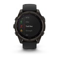 Умные часы Garmin FENIX 8  47 mm Solar, Sapphire, титановый угольно-серый DLC с черным ремешком  010-02906-11 010-02906-11