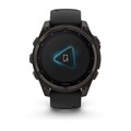 Умные часы Garmin FENIX 8  47 mm Solar, Sapphire, титановый угольно-серый DLC с черным ремешком  010-02906-11 010-02906-11