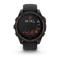 Умные часы Garmin FENIX 8  47 mm Solar, Sapphire, титановый угольно-серый DLC с черным ремешком  010-02906-11 010-02906-11