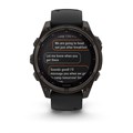 Умные часы Garmin FENIX 8  47 mm Solar, Sapphire, титановый угольно-серый DLC с черным ремешком  010-02906-11 010-02906-11