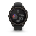 Умные часы Garmin FENIX 8  47 mm Solar, Sapphire, титановый угольно-серый DLC с черным ремешком  010-02906-11 010-02906-11
