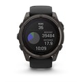 Умные часы Garmin FENIX 8 51 ММ Solar, Sapphire титановый угольно-серый с DLC-покрытием и черным ремешком 010-02907-11 010-02907-11