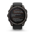 Умные часы Garmin FENIX 8 51 ММ Solar, Sapphire титановый угольно-серый с DLC-покрытием и черным ремешком 010-02907-11 010-02907-11