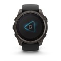 Умные часы Garmin FENIX 8 51 ММ Solar, Sapphire титановый угольно-серый с DLC-покрытием и черным ремешком 010-02907-11 010-02907-11