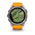 Умные часы Garmin FENIX 8  51 ММ, AMOLED Sapphire, Titanium, светло-серый, оранжевый силиконовый ремешок 010-02905-11 010-02905-11 - фото 10399