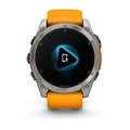 Умные часы Garmin FENIX 8  51 ММ, AMOLED Sapphire, Titanium, светло-серый, оранжевый силиконовый ремешок 010-02905-11 010-02905-11 - фото 10402