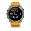 Умные часы Garmin FENIX 8  51 ММ, AMOLED Sapphire, Titanium, светло-серый, оранжевый силиконовый ремешок 010-02905-11 010-02905-11 - фото 10403