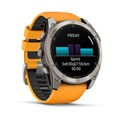 Умные часы Garmin FENIX 8  51 ММ, AMOLED Sapphire, Titanium, светло-серый, оранжевый силиконовый ремешок 010-02905-11 010-02905-11 - фото 10405