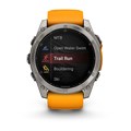 Умные часы Garmin FENIX 8  51 ММ, AMOLED Sapphire, Titanium, светло-серый, оранжевый силиконовый ремешок 010-02905-11 010-02905-11 - фото 10406