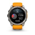 Умные часы Garmin FENIX 8  51 ММ, AMOLED Sapphire, Titanium, светло-серый, оранжевый силиконовый ремешок 010-02905-11 010-02905-11 - фото 10408