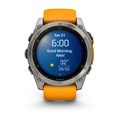 Умные часы Garmin FENIX 8  51 ММ, AMOLED Sapphire, Titanium, светло-серый, оранжевый силиконовый ремешок 010-02905-11 010-02905-11 - фото 10410