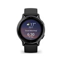 Умные часы Garmin Vivoactive 5 черные с серым безелем и силиконовым ремешком 010-02862-10 010-02862-10 - фото 10418