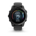 Умные часы Garmin fenix E - 47 мм, AMOLED серый безель, черный силиконовый ремешок  010-03025-01 010-03025-01