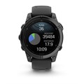 Умные часы Garmin fenix E - 47 мм, AMOLED серый безель, черный силиконовый ремешок  010-03025-01 010-03025-01