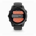 Умные часы Garmin fenix E - 47 мм, AMOLED серый безель, черный силиконовый ремешок  010-03025-01 010-03025-01