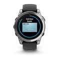 Умные часы Garmin fenix E - 47 мм, AMOLED, серебристый стальной безель, черный силиконовый ремешок  010-03025-00 010-03025-00
