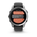 Умные часы Garmin fenix E - 47 мм, AMOLED, серебристый стальной безель, черный силиконовый ремешок  010-03025-00 010-03025-00