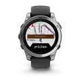 Умные часы Garmin fenix E - 47 мм, AMOLED, серебристый стальной безель, черный силиконовый ремешок  010-03025-00 010-03025-00