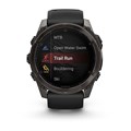 Умные часы Garmin fenix 8 - 51 мм, AMOLED Sapphire, угольно-серый DLC, пепельно-черный силиконовый ремешок 010-02905-21 010-02905-21
