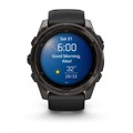 Умные часы Garmin fenix 8 - 51 мм, AMOLED Sapphire, угольно-серый DLC, пепельно-черный силиконовый ремешок 010-02905-21 010-02905-21
