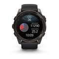 Умные часы Garmin fenix 8 - 51 мм, AMOLED Sapphire, угольно-серый DLC, пепельно-черный силиконовый ремешок 010-02905-21 010-02905-21