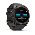 Умные часы Garmin fenix 8 - 51 мм, AMOLED Sapphire, угольно-серый DLC, пепельно-черный силиконовый ремешок 010-02905-21 010-02905-21