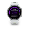 Garmin Forerunner 970 белые, титановый безель, с бело-зеленым ремешком  010-02969-11 010-02969-11