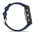 Garmin quatix 8  47 мм, AMOLED, Sapphire, Titanium, синий силиконовый ремешок 010-02904-51
