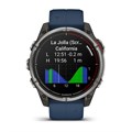Garmin quatix 8  47 мм, AMOLED, Sapphire, Titanium, синий силиконовый ремешок 010-02904-51
