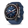 Garmin quatix 8  51 мм, AMOLED, Sapphire, Titanium, синий силиконовый ремешок 010-02905-91 - фото 11802