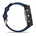 Garmin quatix 8  51 мм, AMOLED, Sapphire, Titanium, синий силиконовый ремешок 010-02905-91