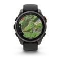 Часы Garmin fenix 8 Pro - 47 мм,  AMOLED Sapphire, Carbon grey DLC titanium with Black/pebble grey silicone band 010-03198-01