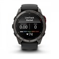 Умные часы Garmin fenix 8 Pro - 51 мм, MicroLED DLC, угольно-серый, черный силиконовый ремешок  010-03380-01 010-03380-01