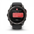 Умные часы Garmin fenix 8 Pro - 51 мм, MicroLED DLC, угольно-серый, черный силиконовый ремешок  010-03380-01 010-03380-01