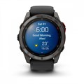 Умные часы Garmin fenix 8 Pro - 51 мм, MicroLED DLC, угольно-серый, черный силиконовый ремешок  010-03380-01 010-03380-01